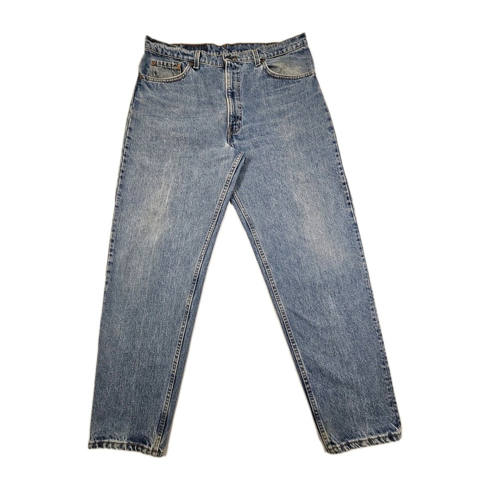 Vintage Levis 550 Made in USA Relaxed Fit‎ Tapered Men's 38x32 Denim Blue Jeans